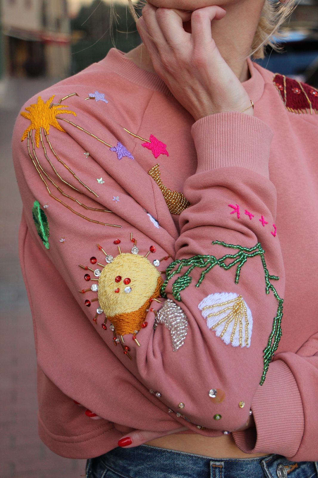 Cropped Sweater Bois de Rose 🦀🪐 Celestial Tide X Tanya