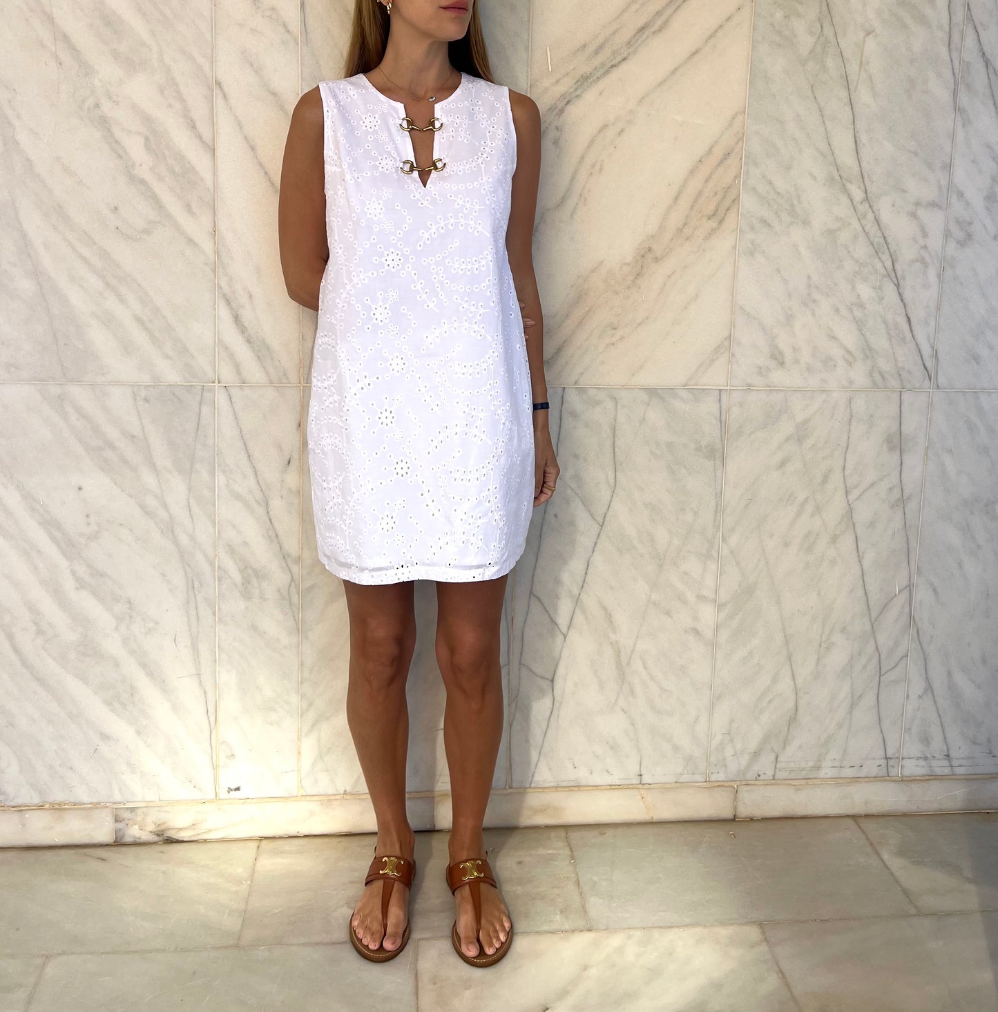 Buckle Dress Broderie