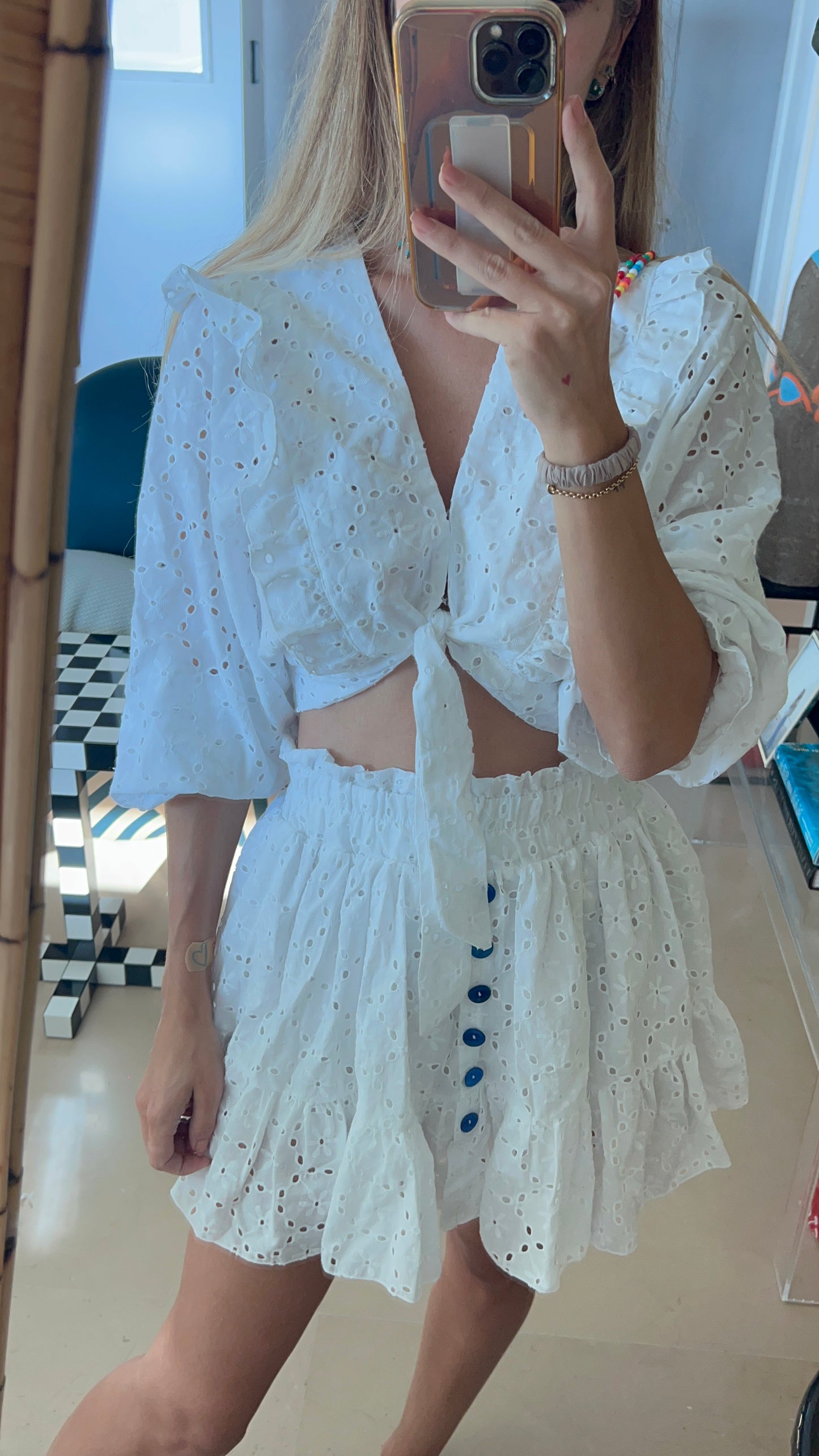 Boho Skirt Set - blue gitane