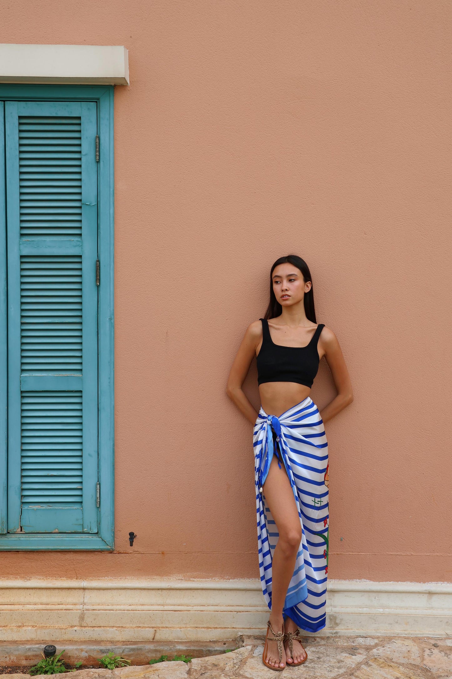Striped blue mushroom Bella Sarong