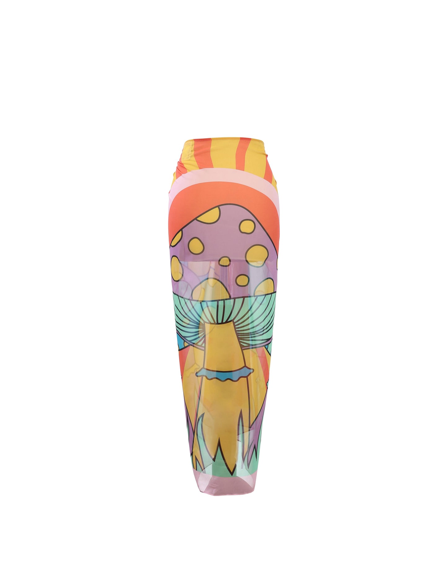 Mushroom Orange Chiffon Bella Sarong