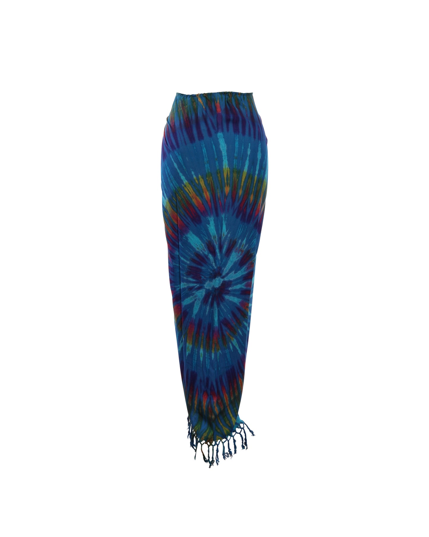 Blue Earth Tie Dye Fringe Stella Sarong
