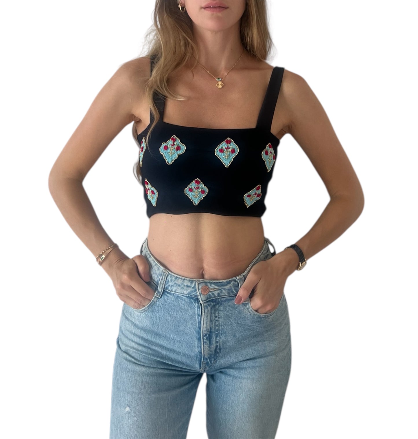 Embroidered Tank Top
