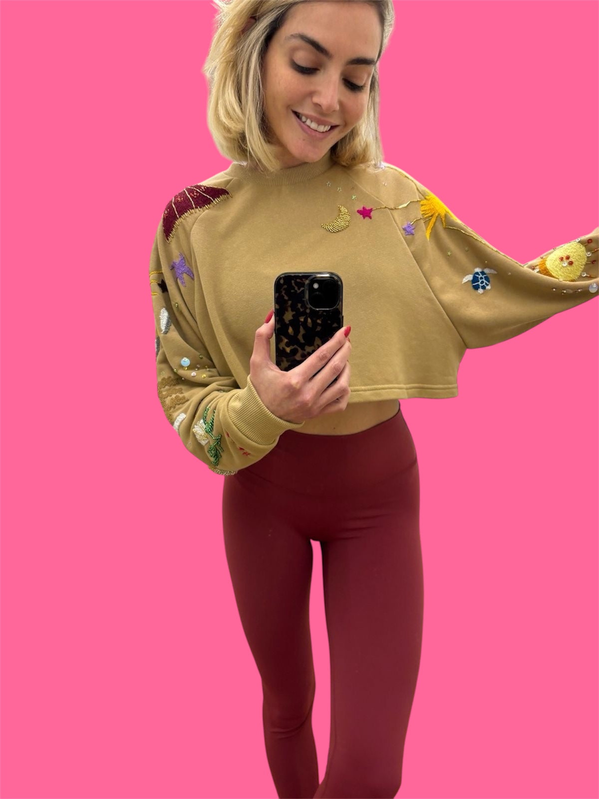 Cropped Sweater Nude 🦀🪐 Celestial Tides X Tanya
