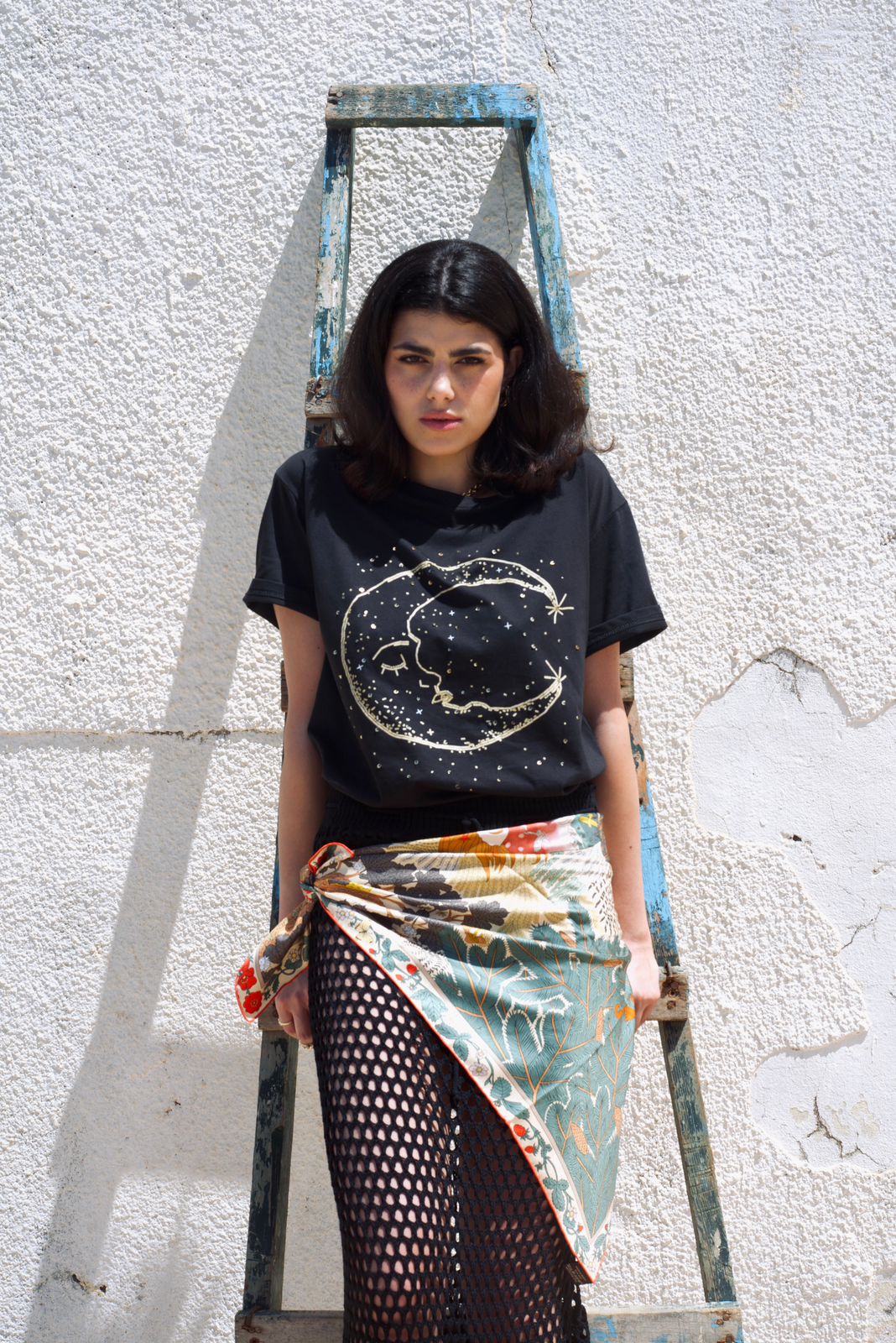 X Rana Embellished Moon Tshirt