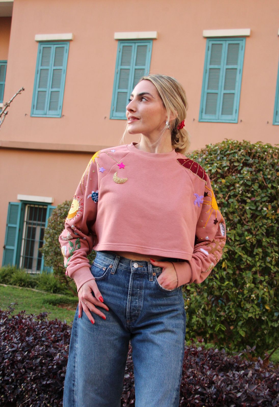 Cropped Sweater Bois de Rose 🦀🪐 Celestial Tide X Tanya