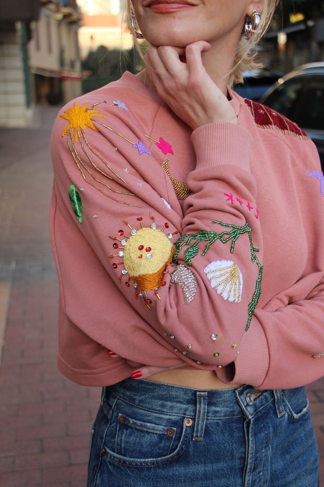 Cropped Sweater Bois de Rose 🦀🪐 Celestial Tide X Tanya