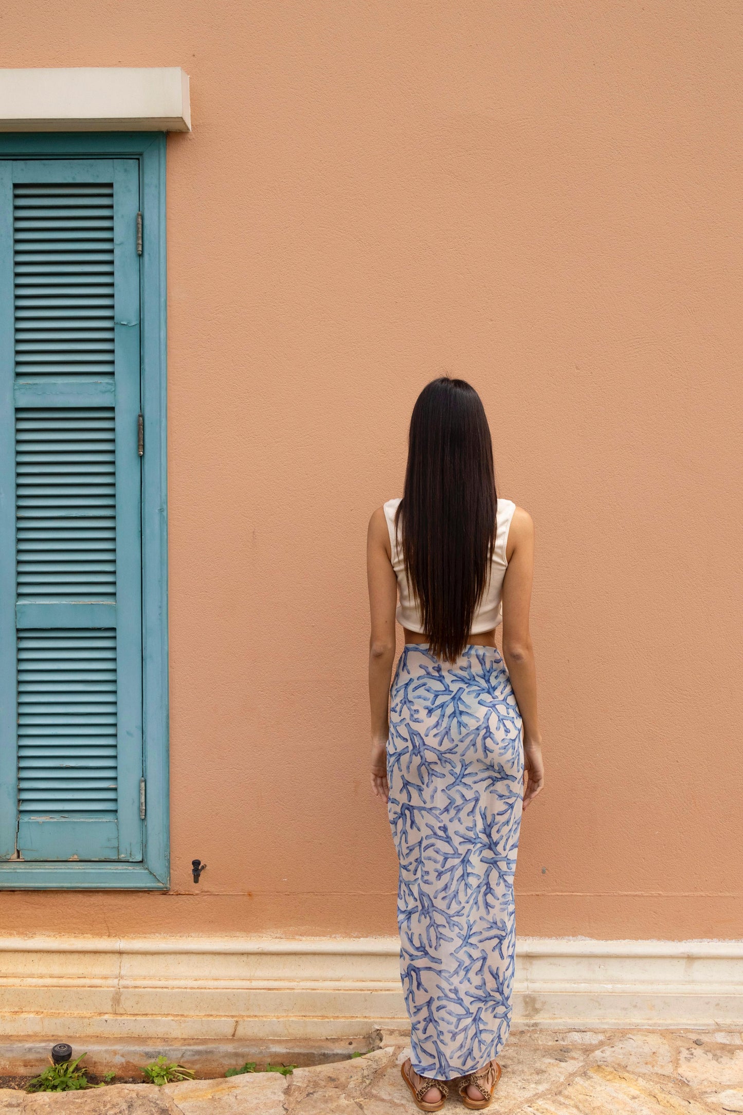 Blue Coral Bella sarong -Chiffon