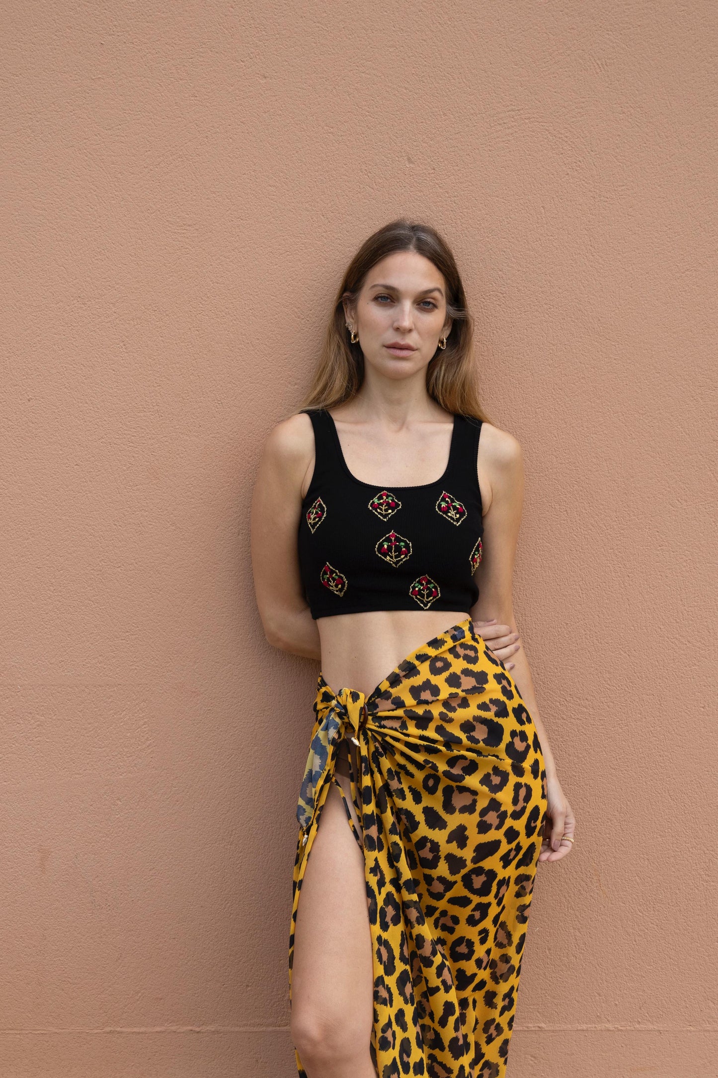 Yellow cheetah Bella sarong