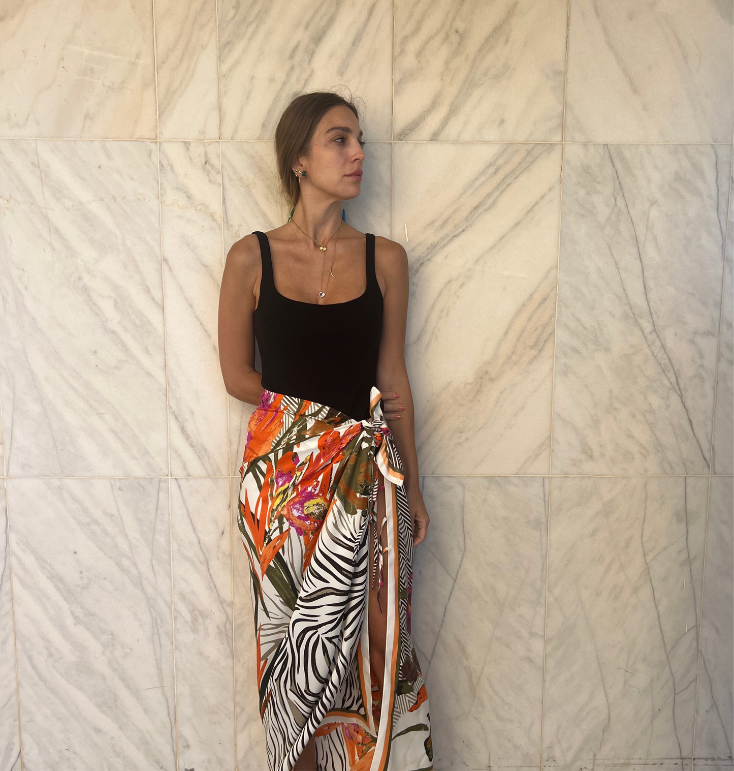 Zebra Flower Bella Sarong