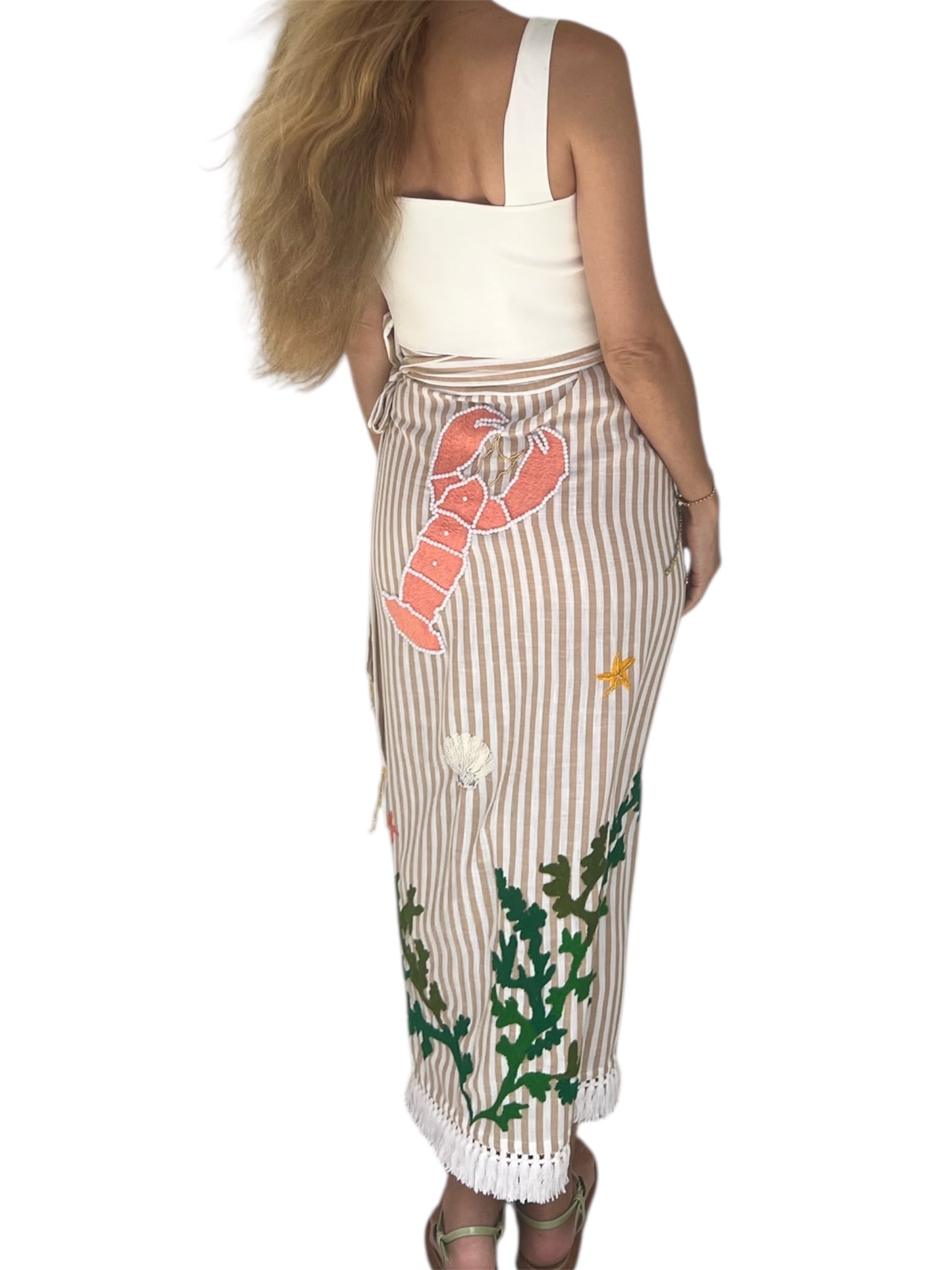 Poolside Embroidered Wrap Skirt X L’Atelier Nawbar