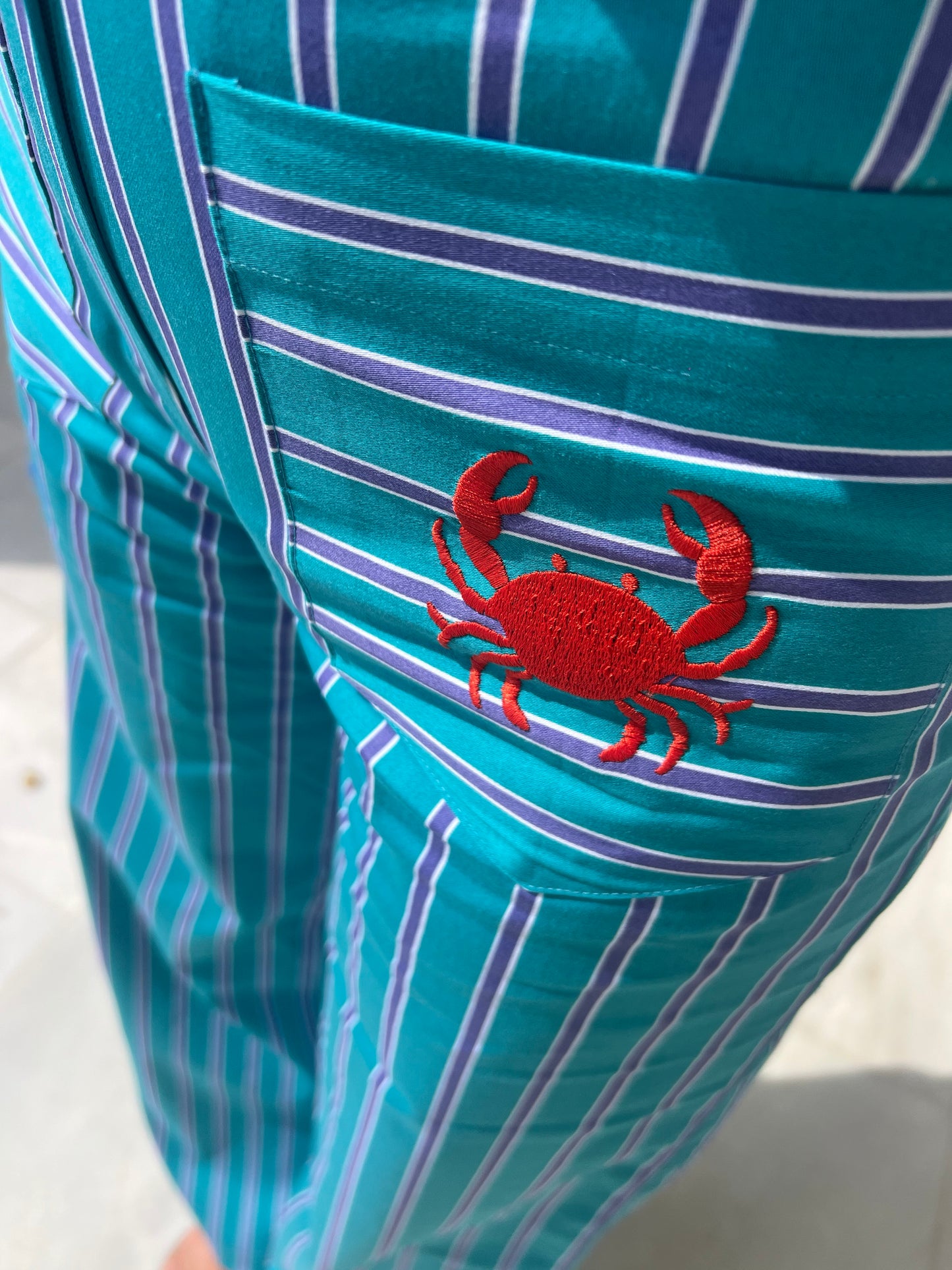 Celina Striped Crab Pants