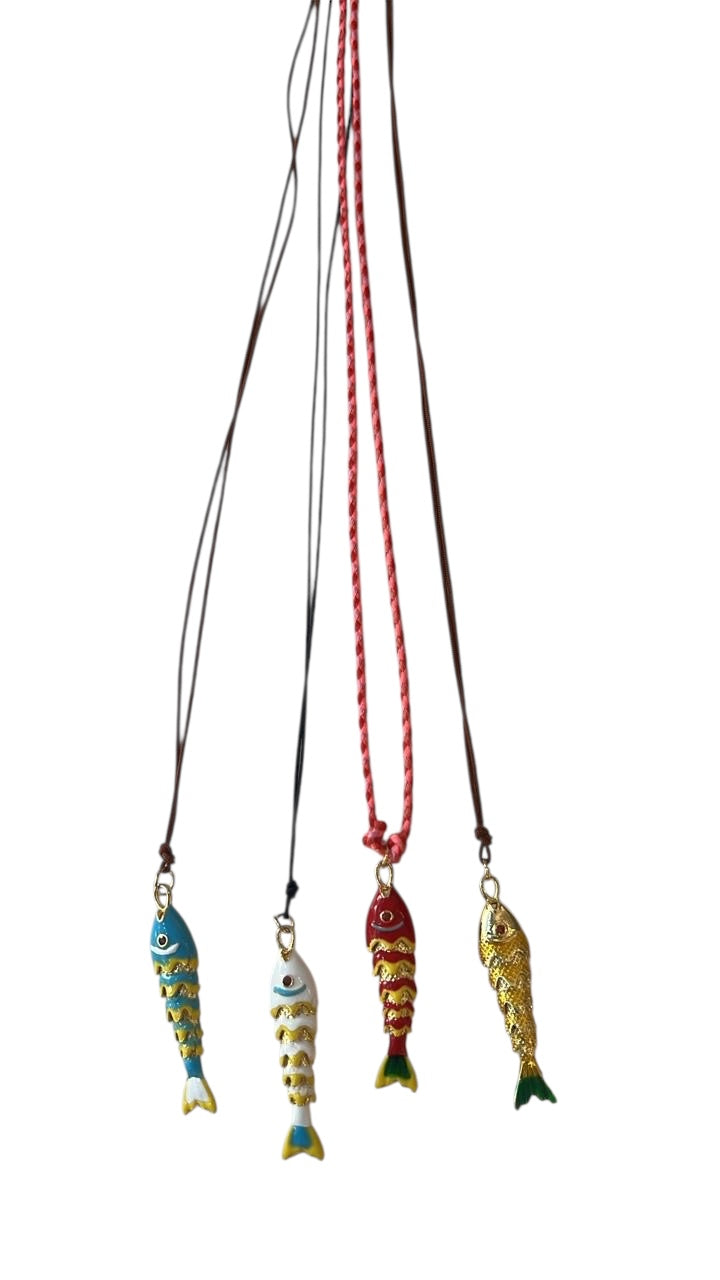 Fish cord necklace
