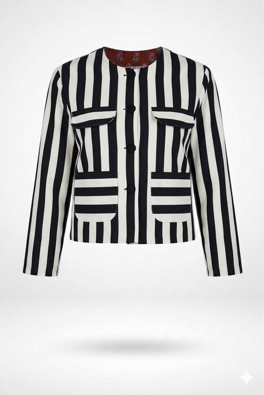 X Rana Reversible Striped Jacket