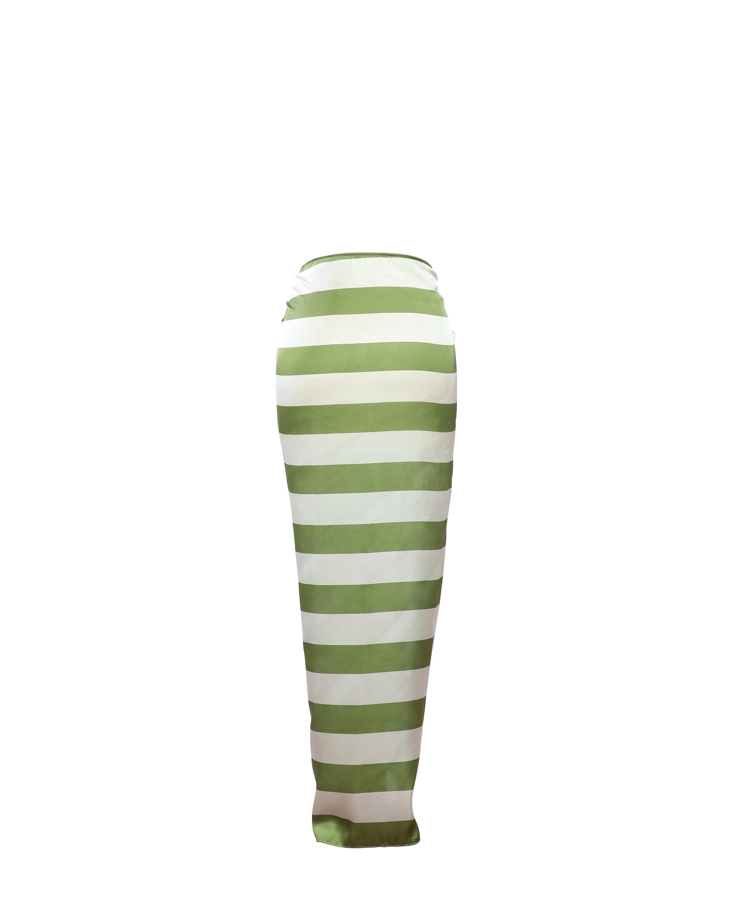 Green striped Bella sarong “Le soleil dans le coeur”