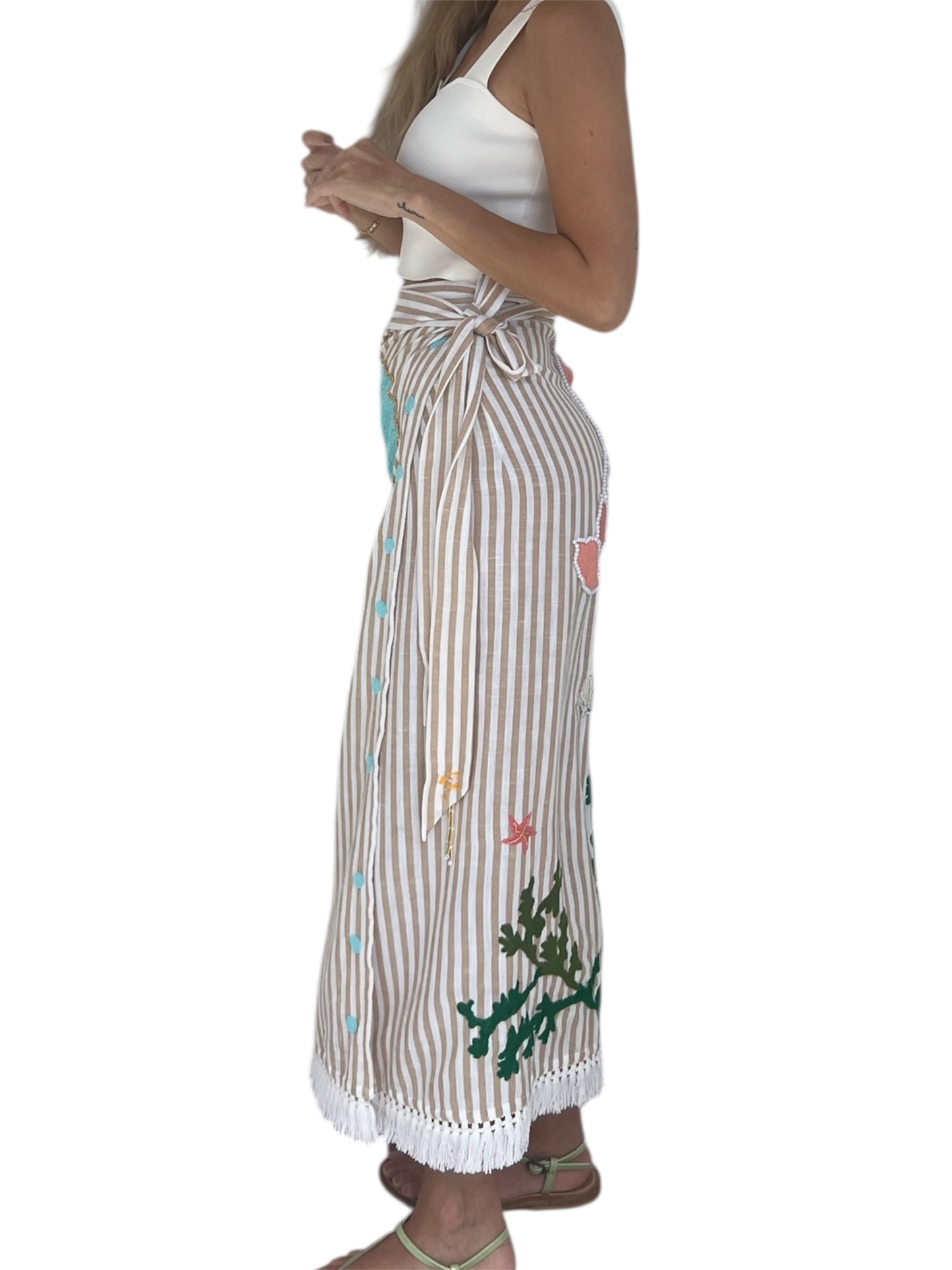 Poolside Embroidered Wrap Skirt X L’Atelier Nawbar