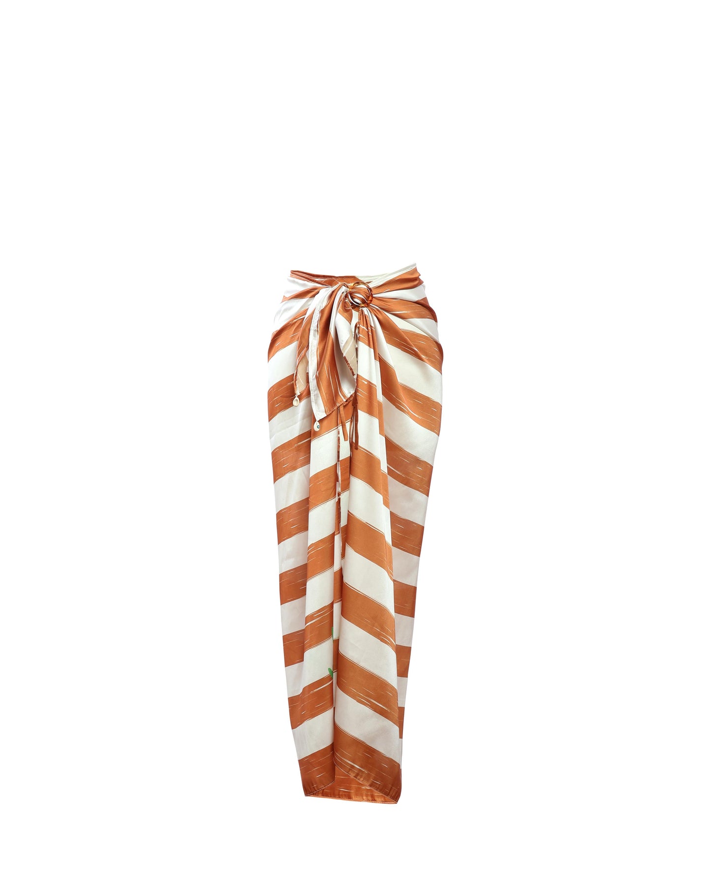 Brown striped Bella sarong “ L’été vintage”