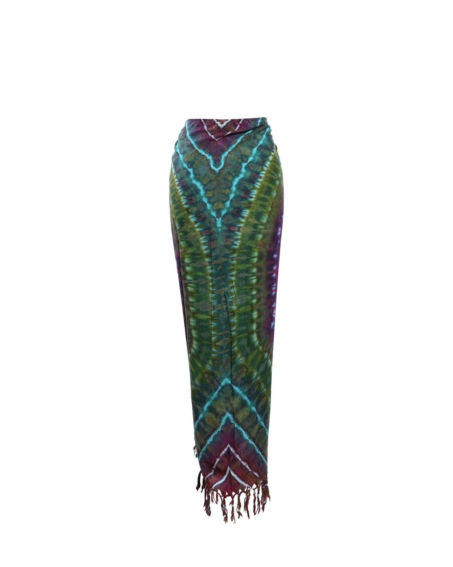 Purple Earth Tie Dye Fringe Stella sarong