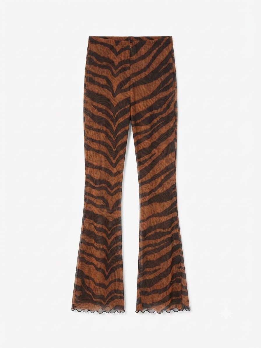 Mesh Flare Pants Tiger