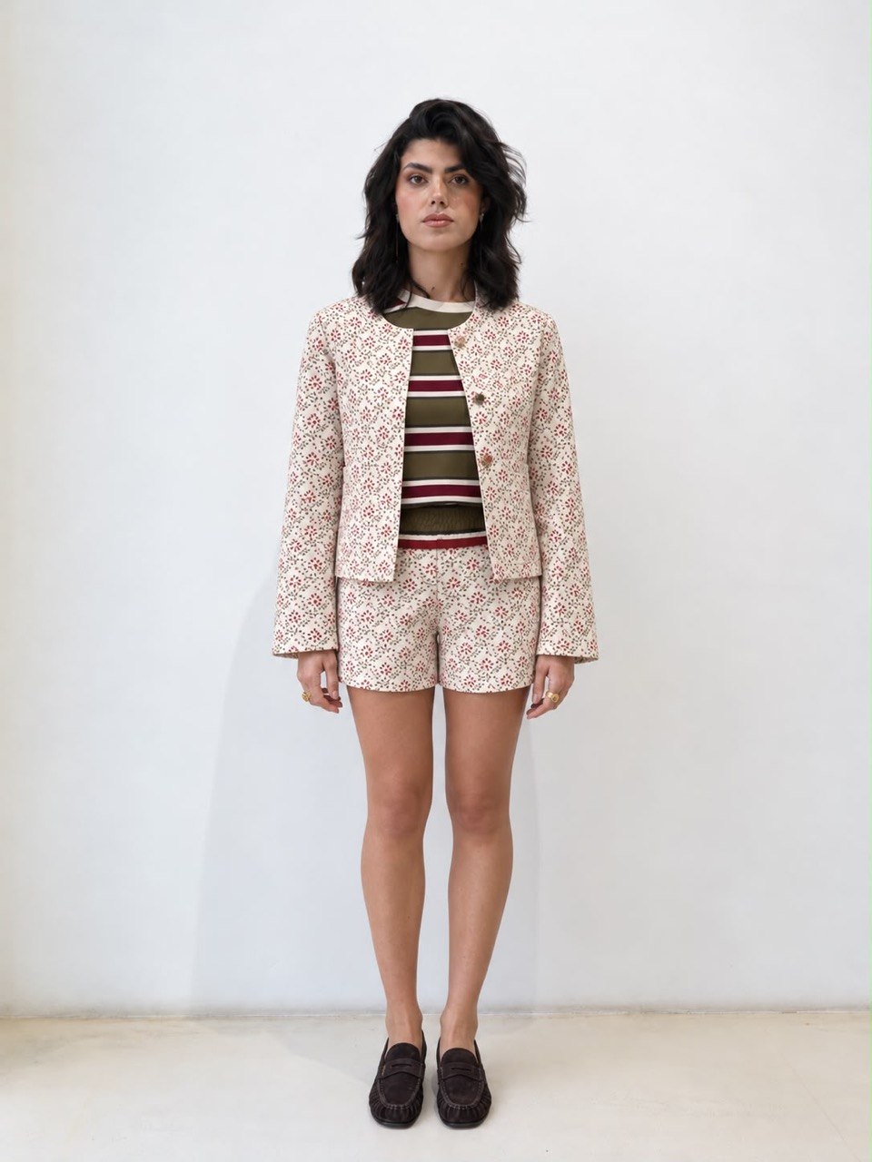 X Rana OG Jacket - Geometric Green - styling and detail view