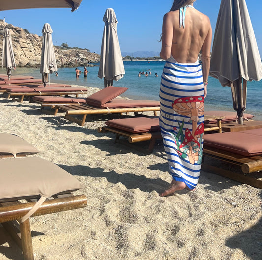 Striped blue mushroom Stella Sarong