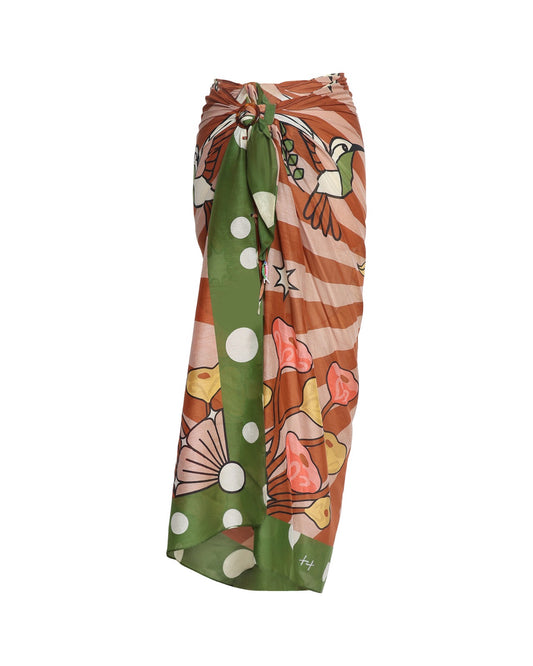 Amber Sun Bella Sarong -Cotton Silk