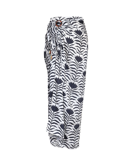 Zebra Flower Bella Sarong -Silky