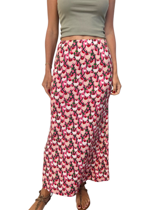 Alba Skirt - pink floral