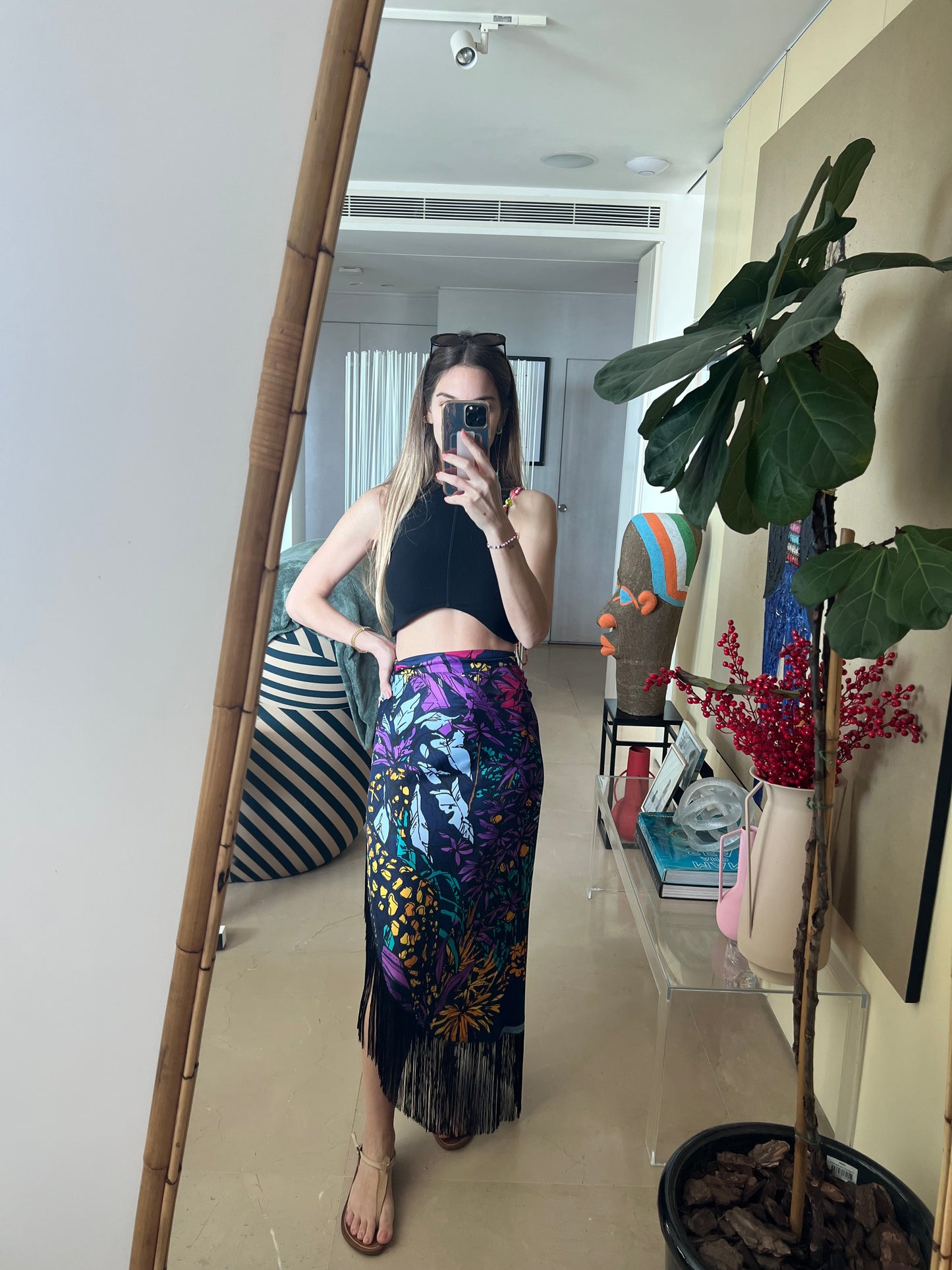 Syrah Fringe Sarong