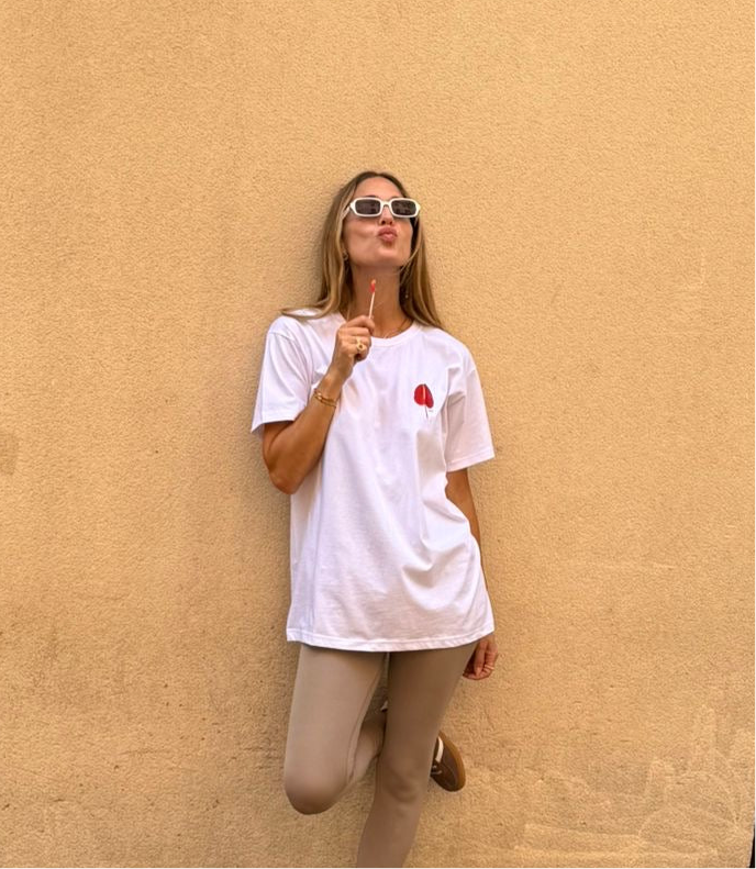 Unisex small red anthurium tshirt