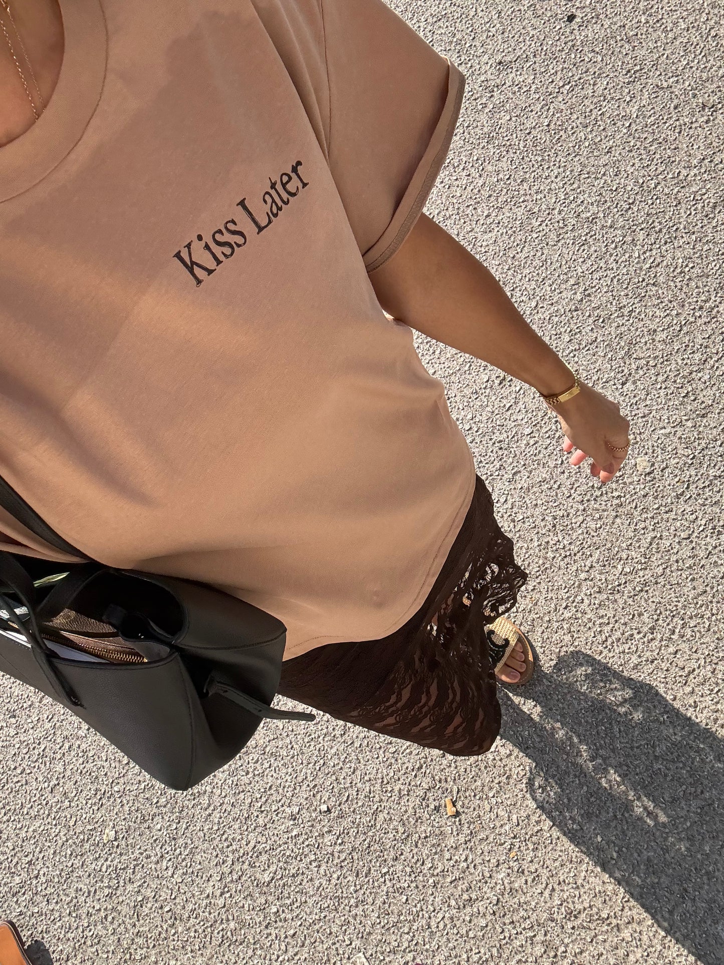 Oversize Tee Kiss Later