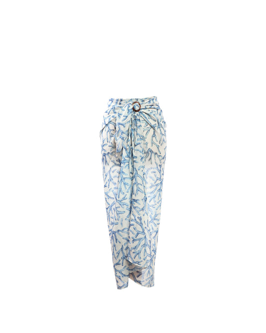 Blue Coral Bella sarong -Chiffon