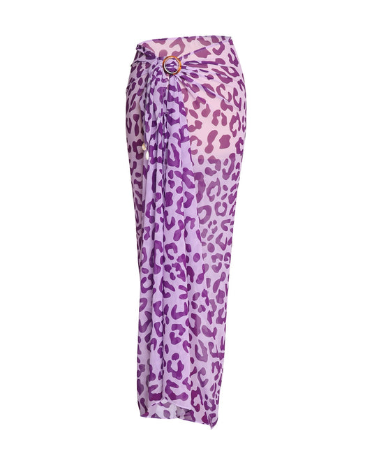 Leopard Print Bella Sarong -Chiffon
