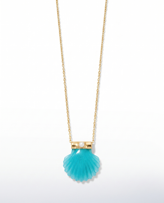 X L’Atelier Nawbar mini shell necklace - Turquoise
