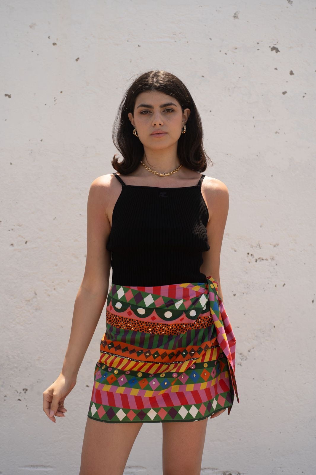 X Rana Embellished Wrap Skirt