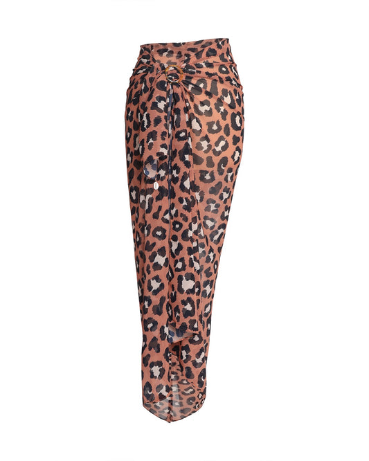 Leopard Print Bella Sarong -Chiffon