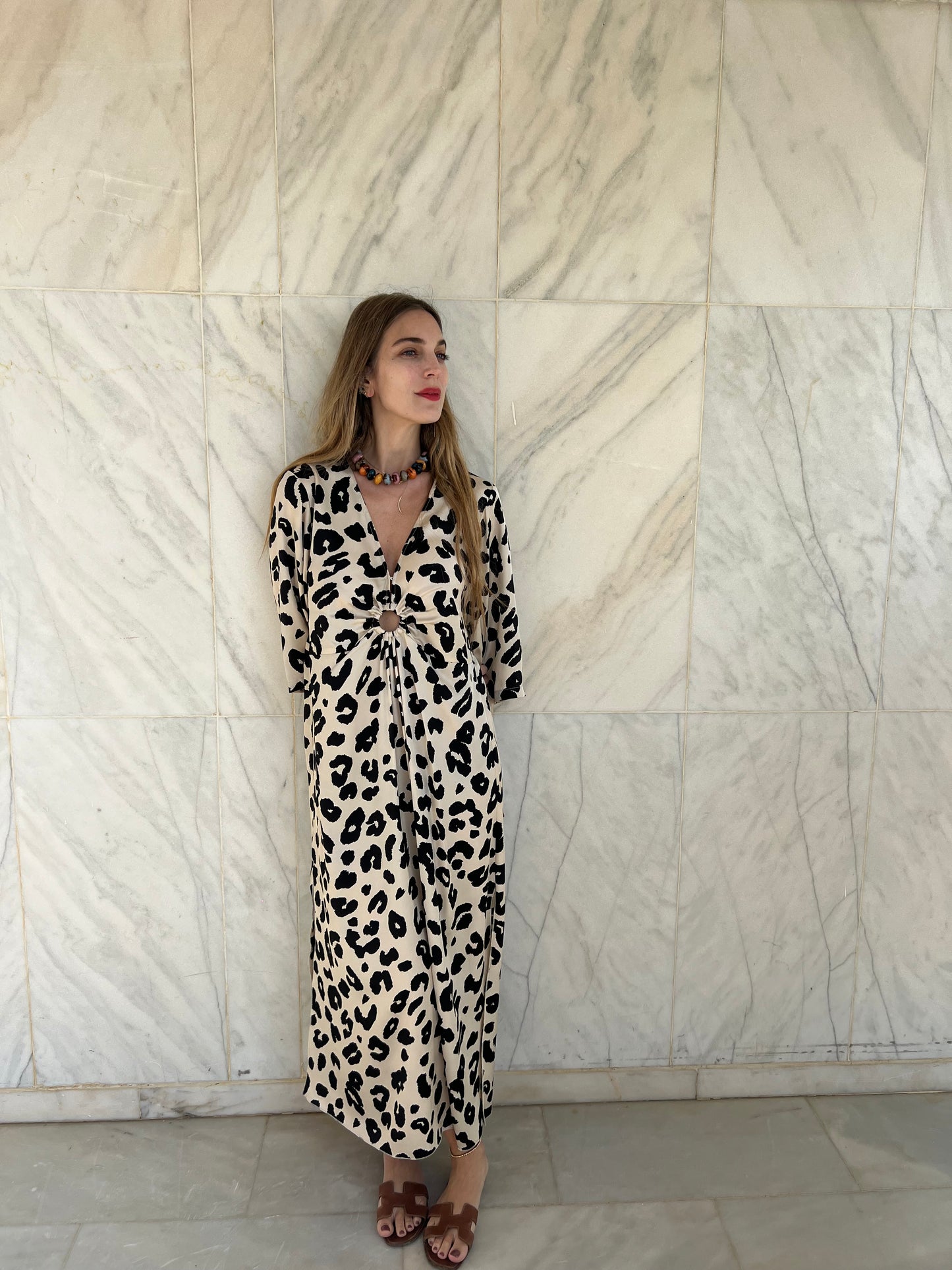 Wild & Free Crepe - blue leopard