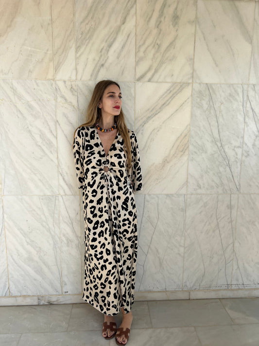 Wild & Free Crepe - blue leopard