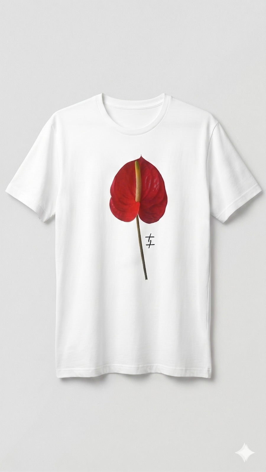 red big anthurium tshirt