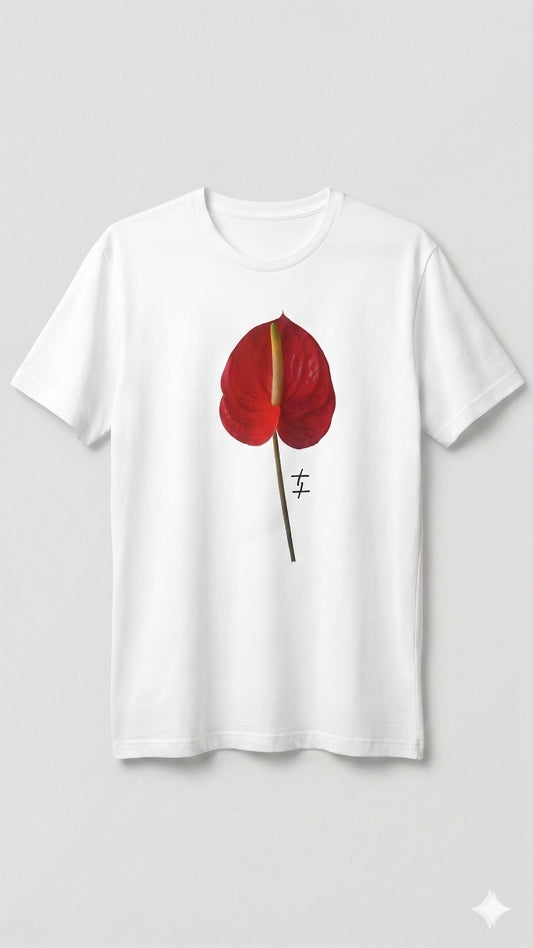 red big anthurium tshirt