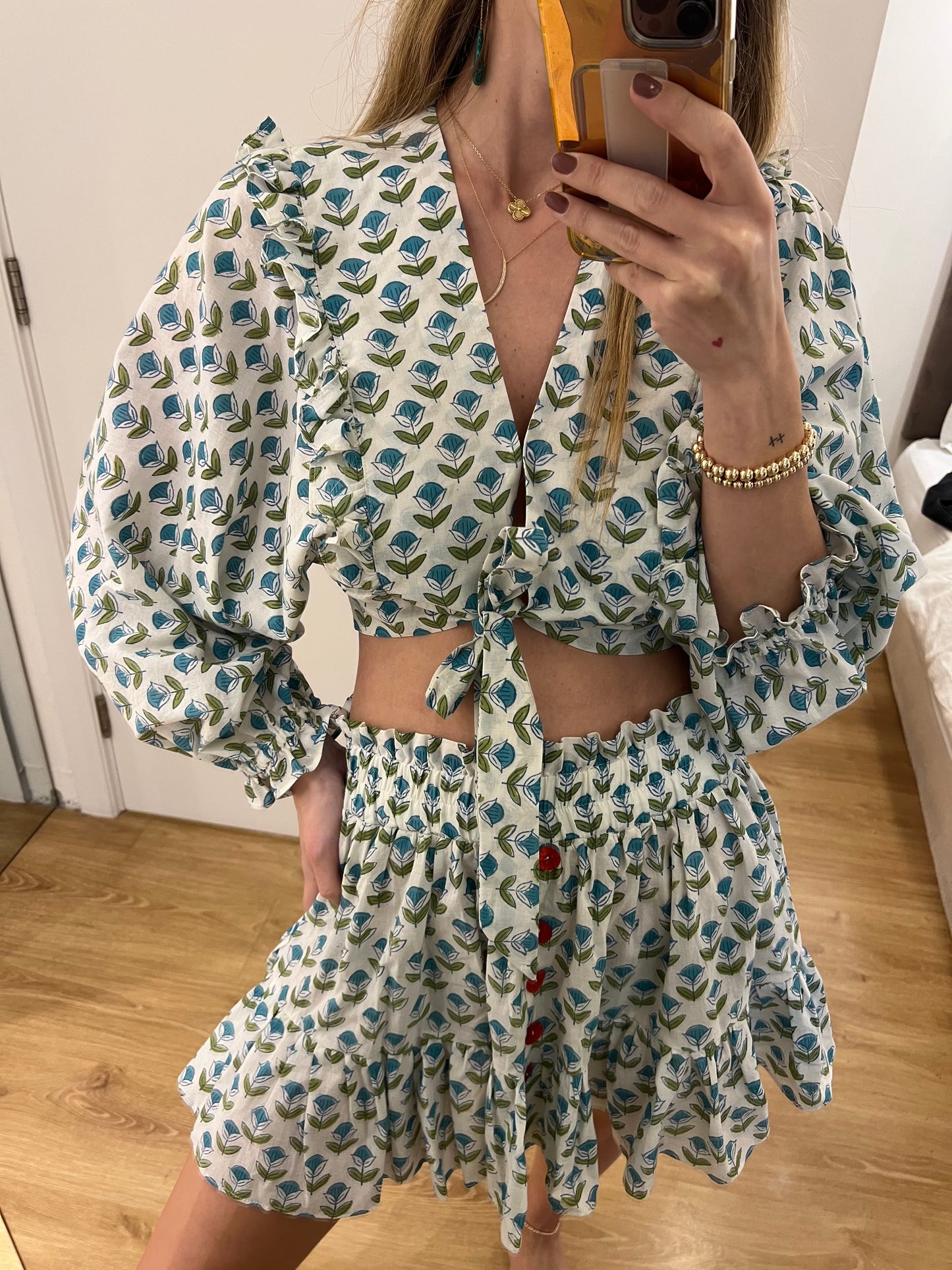 Boho Skirt Set - blue gitane
