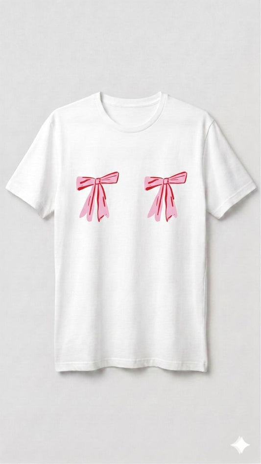 X Rana Bow Tshirt - Pink