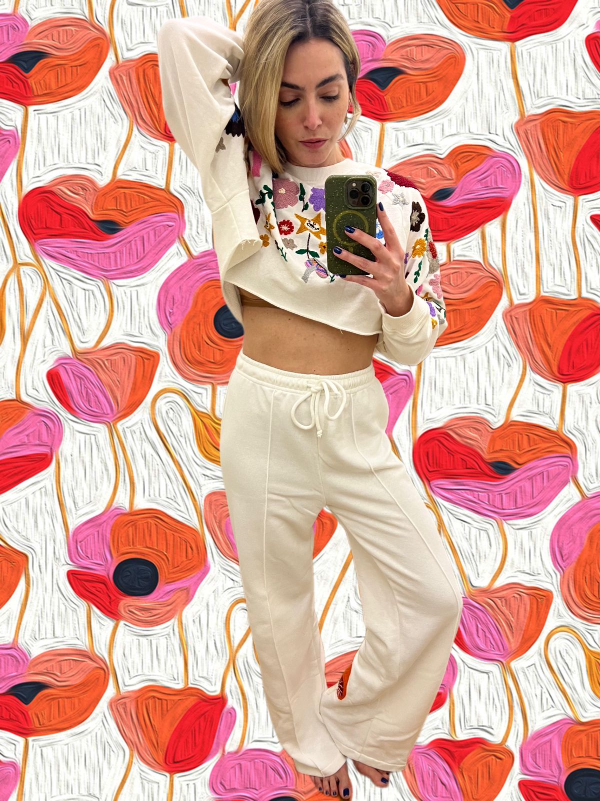 We Bloomin’ White Joggers x Tanya