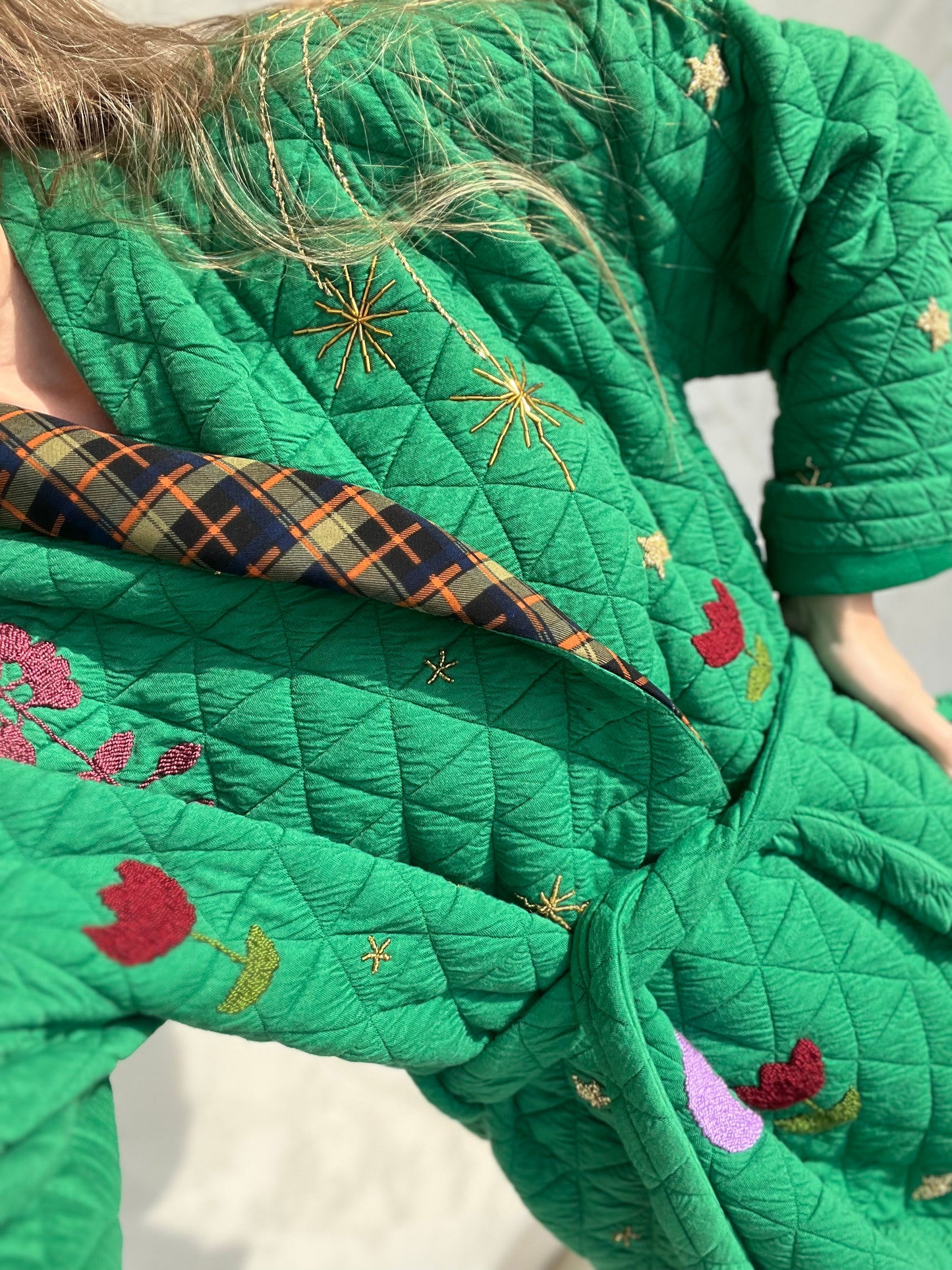 Embroidered Celine Puffer Jacket