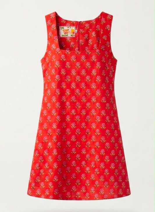 July Dress Embellished Red