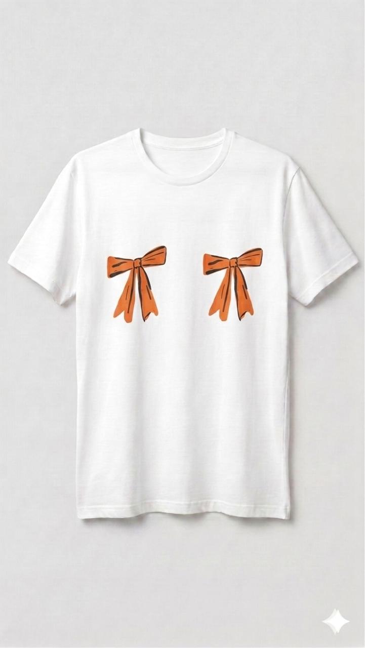 X Rana Bow Tshirt - Orange