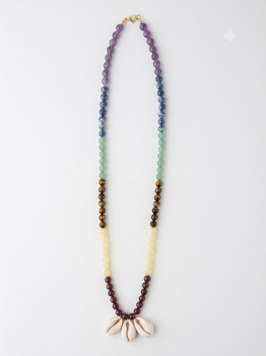 Triple Shell Beach Necklace