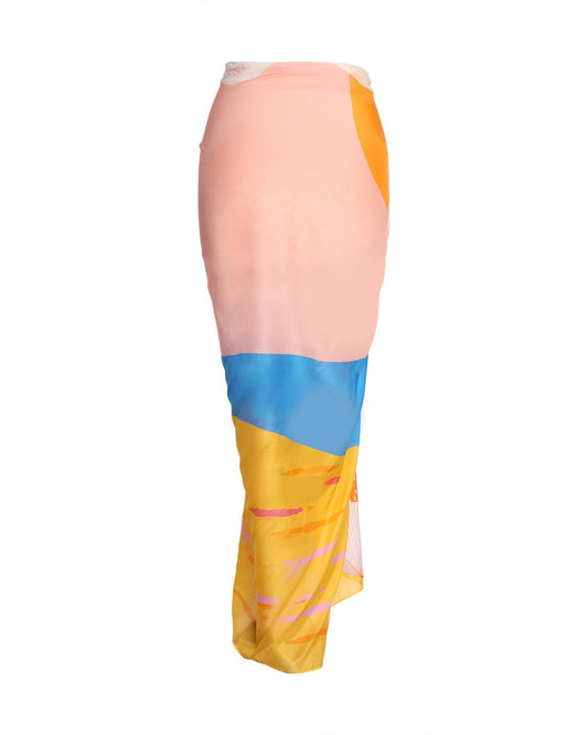 Blush Horizon Bella Sarong -Cotton silk