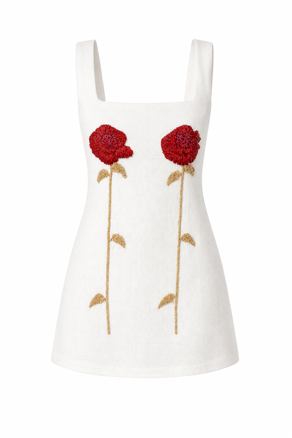 Wild Rose Dress - White