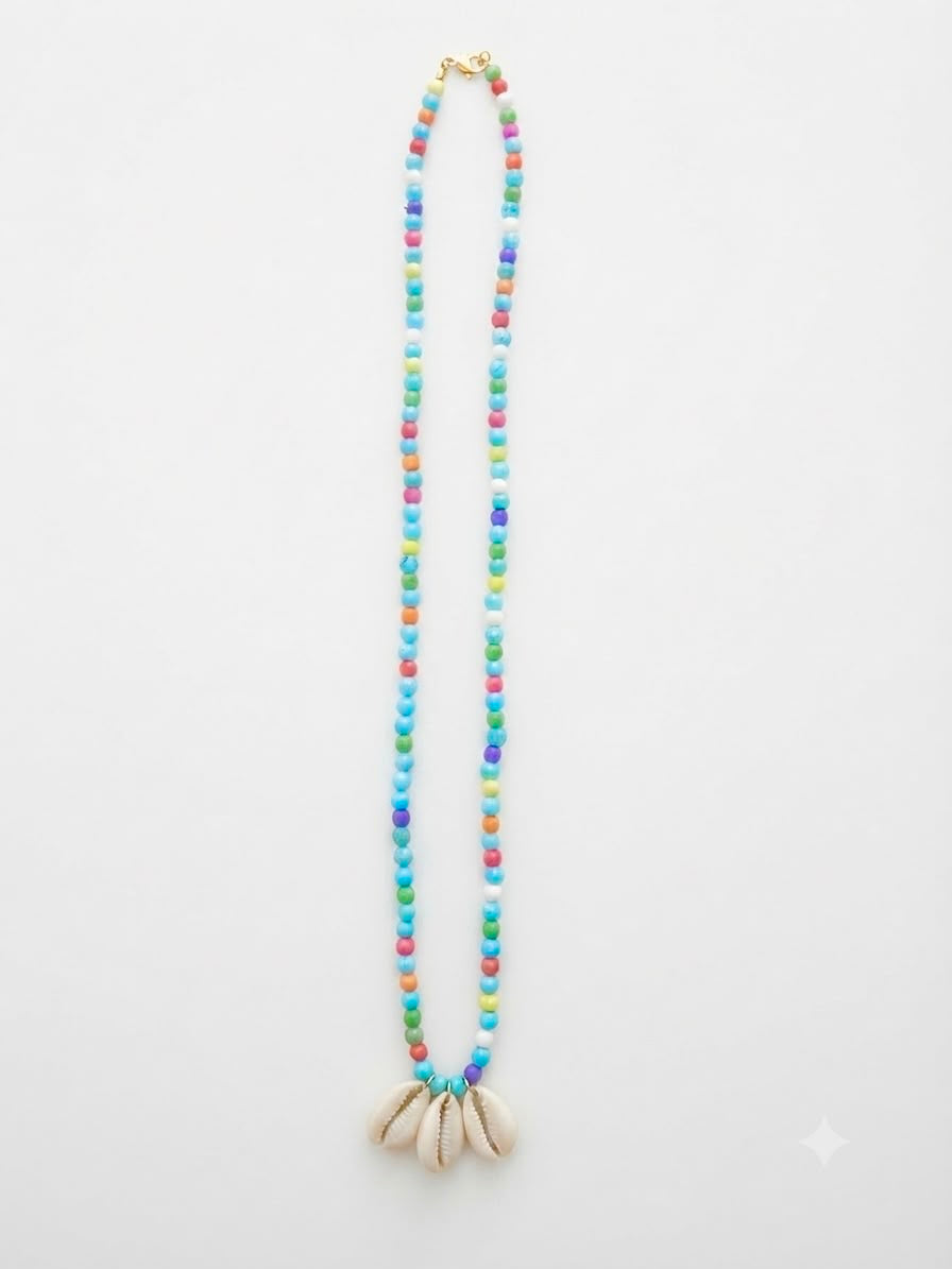 Triple Shell Beach Necklace